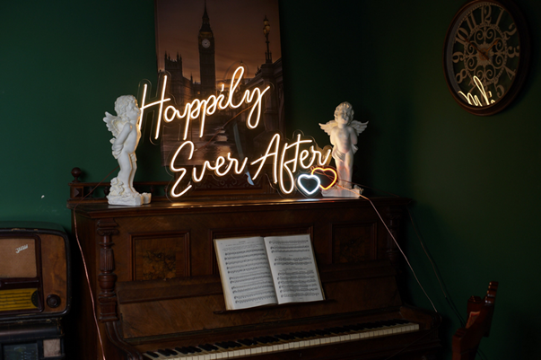 Happily ever after wedding neon sign